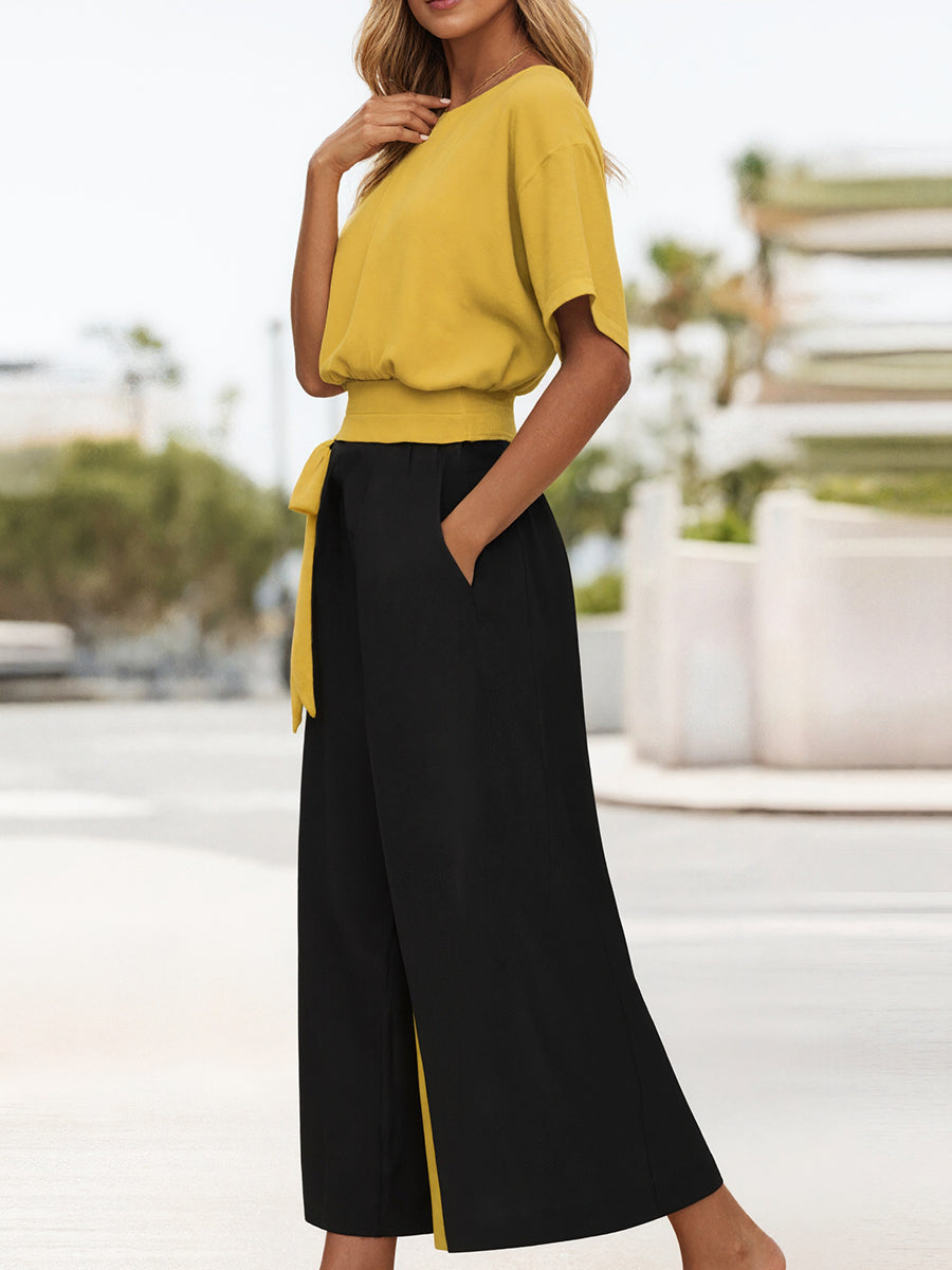 Color Block Two-Piece Set