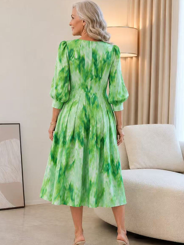 Comfortable & Flattering Printed Midi Bounce Dress