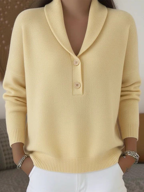 Cozy Chic Button Knit Sweater