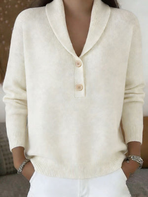 Cozy Chic Button Knit Sweater