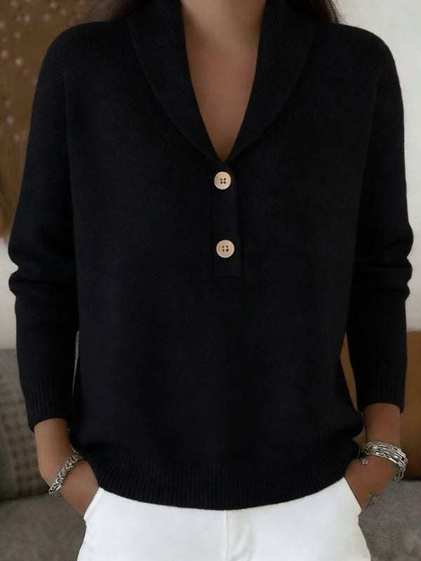 Cozy Chic Button Knit Sweater