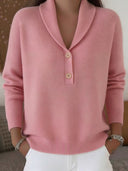 Cozy Chic Button Knit Sweater