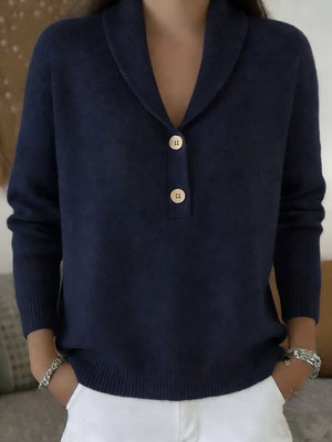 Cozy Chic Button Knit Sweater