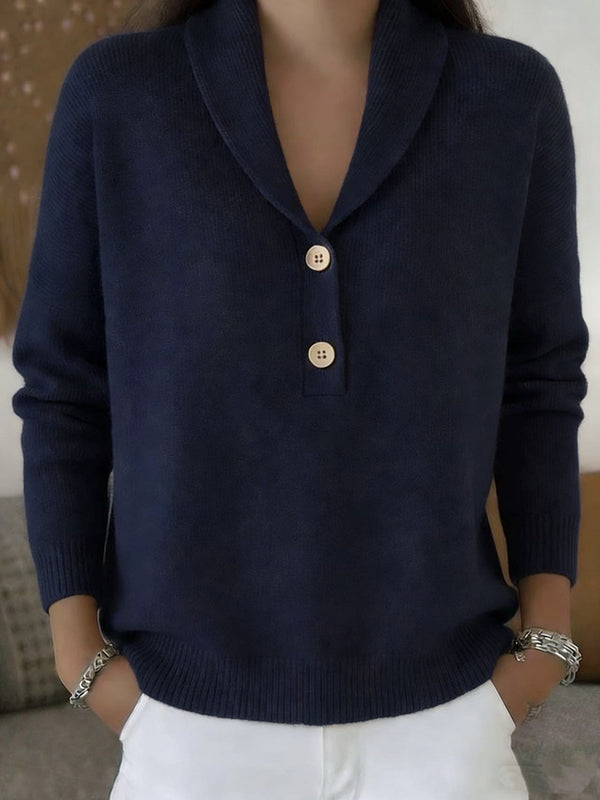 Cozy Chic Button Knit Sweater