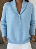 Cozy Chic Button Knit Sweater