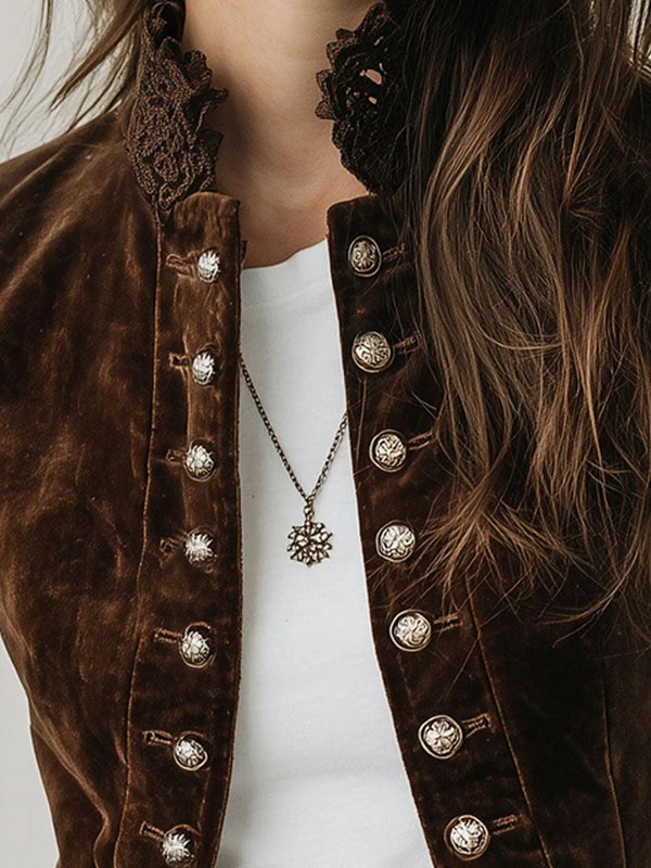 Cozy Fuzzy Coffee Mock Neck Jacket