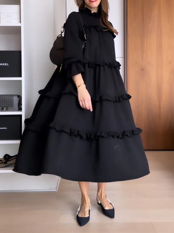 Cozy Ruffle Maxi Dress