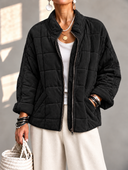 Cozy Stand Collar Padded Coat