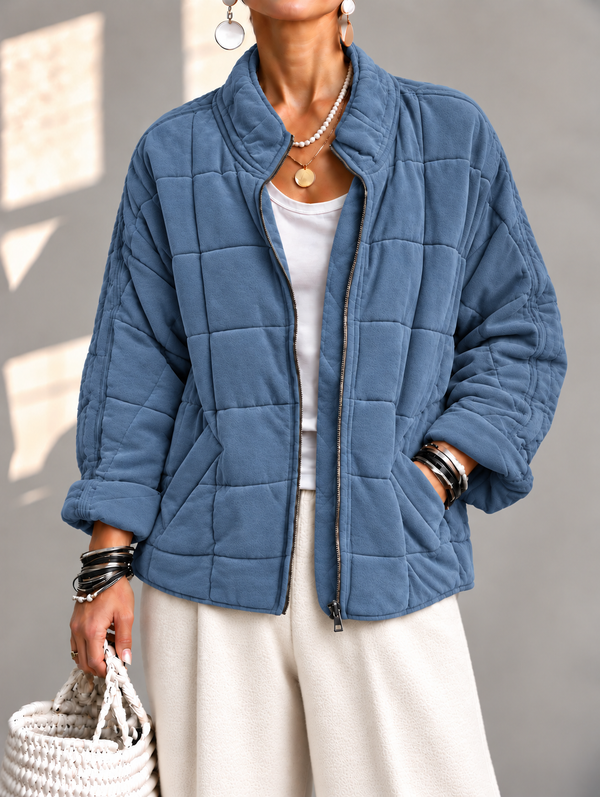 Cozy Stand Collar Padded Coat