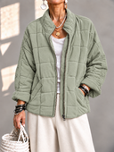 Cozy Stand Collar Padded Coat