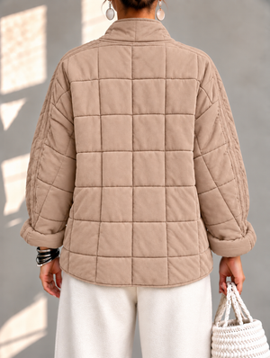 Cozy Stand Collar Padded Coat