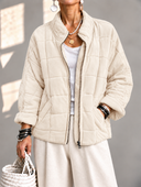 Cozy Stand Collar Padded Coat