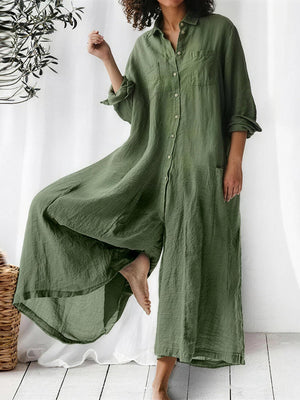 Effortless Cotton-Linen Everyday Jumpsuit
