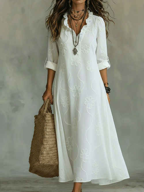 Elegance Effortless Printed Maxi Dress