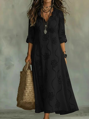 Elegance Effortless Printed Maxi Dress