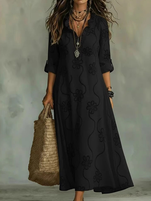 Elegance Effortless Printed Maxi Dress