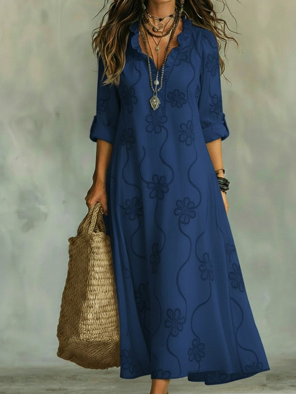 Elegance Effortless Printed Maxi Dress