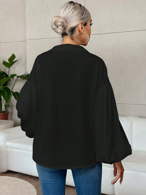 Elegant Romantic Puff Sleeves V-Neck Top