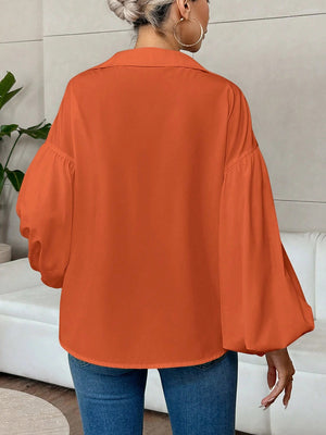 Elegant Romantic Puff Sleeves V-Neck Top