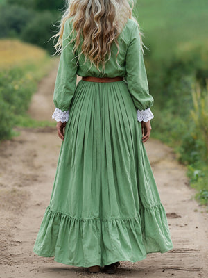 Elegant Cotton Linen Flowy Long Dress