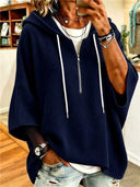 Elegant Everyday Waffle Zip-Up Hoodie