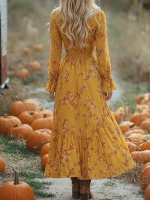 Elegant Floral Maxi Dress