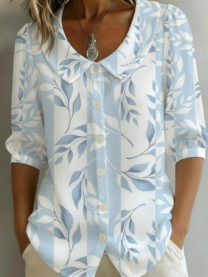 Elegant Floral Print  Blouse