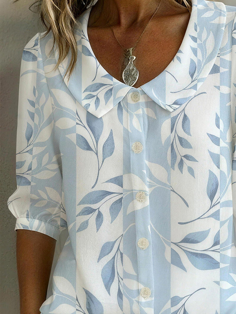 Elegant Floral Print  Blouse