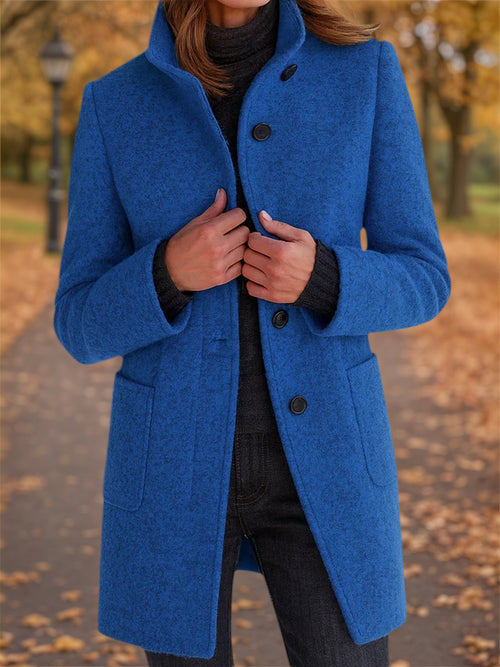 Manteau élégant à col montant