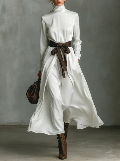 Elegant High-Neck Maxi Dress
