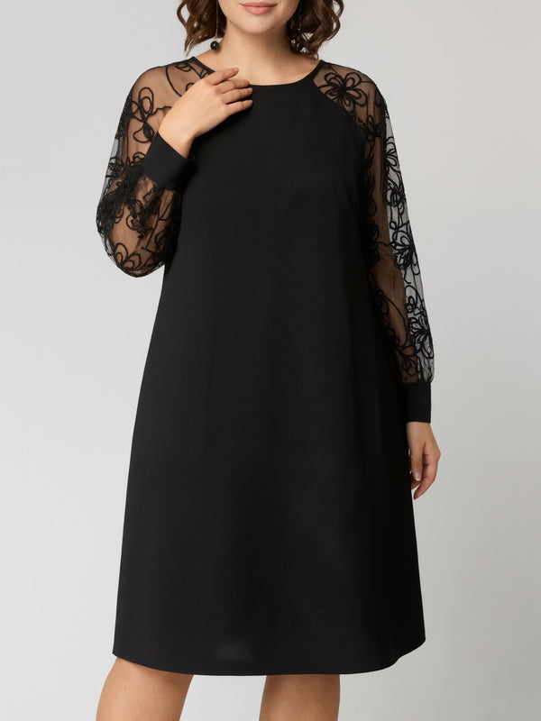 Elegant Lace Panel Dress