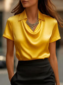 Elegant Minimalist Short Sleeve Top