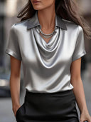 Elegant Minimalist Short Sleeve Top