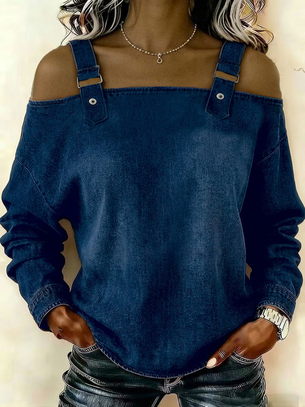 Elegant Off-Shoulder Long Sleeve Top