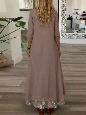 Elegant Resort Maxi Dress & Chiffon Shawl Set