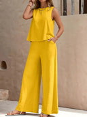 Elegant Tank & Flowing Pants Set