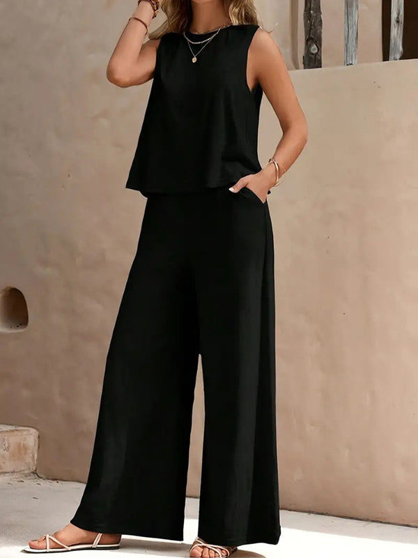 Elegant Tank & Flowing Pants Set
