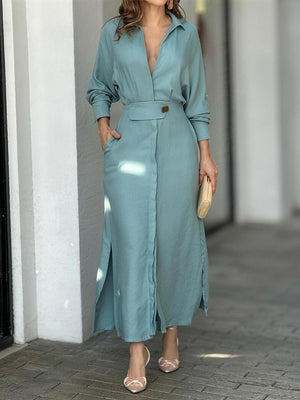Elegant Tie Waist Maxi Dress