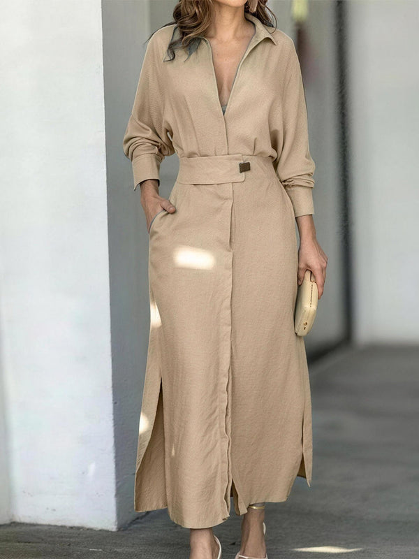 Elegant Tie Waist Maxi Dress