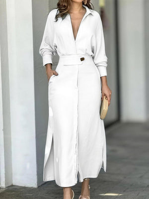 Elegant Tie Waist Maxi Dress