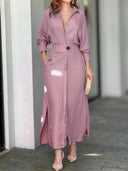 Elegant Tie Waist Maxi Dress