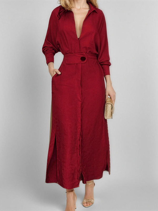 Elegant Tie Waist Maxi Dress