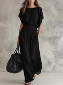Elegant Waist-Cinched Maxi Dress