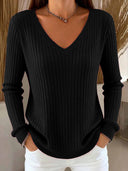 Essential Long-Sleeve V-Neck Sweater