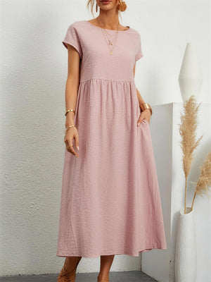 Everyday Elegant Short Sleeve Maxi Dress