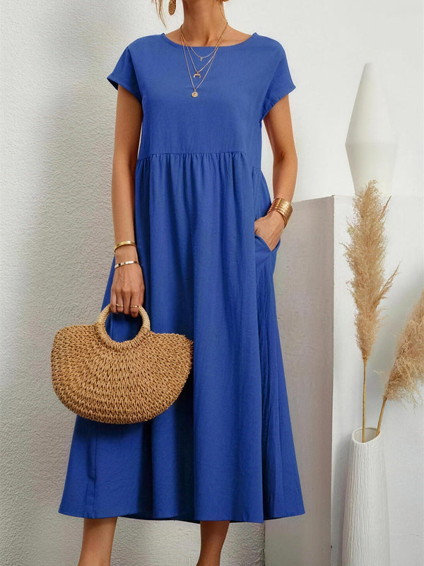 Everyday Elegant Short Sleeve Maxi Dress