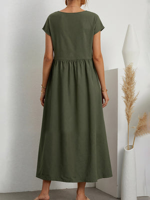 Everyday Elegant Short Sleeve Maxi Dress