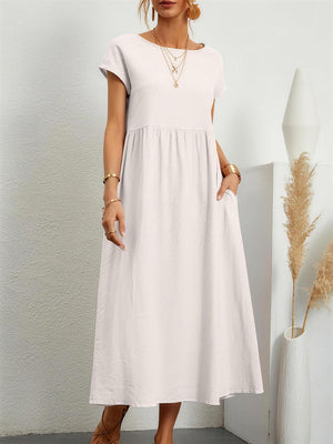 Everyday Elegant Short Sleeve Maxi Dress