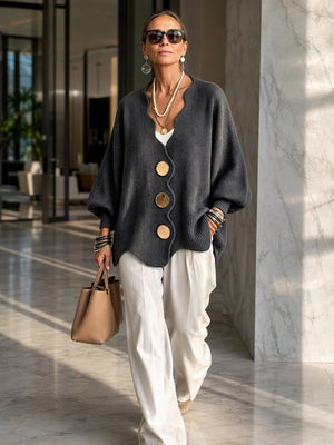 Everyday Button Front Cardigan Sweater