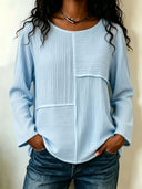Everyday Patchwork Crew Neck Top